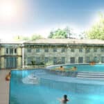 Montecatini 5-star hotel spa luxury redevelopment plan Montecatini 5-star hotel thermal spa redevelopment project site