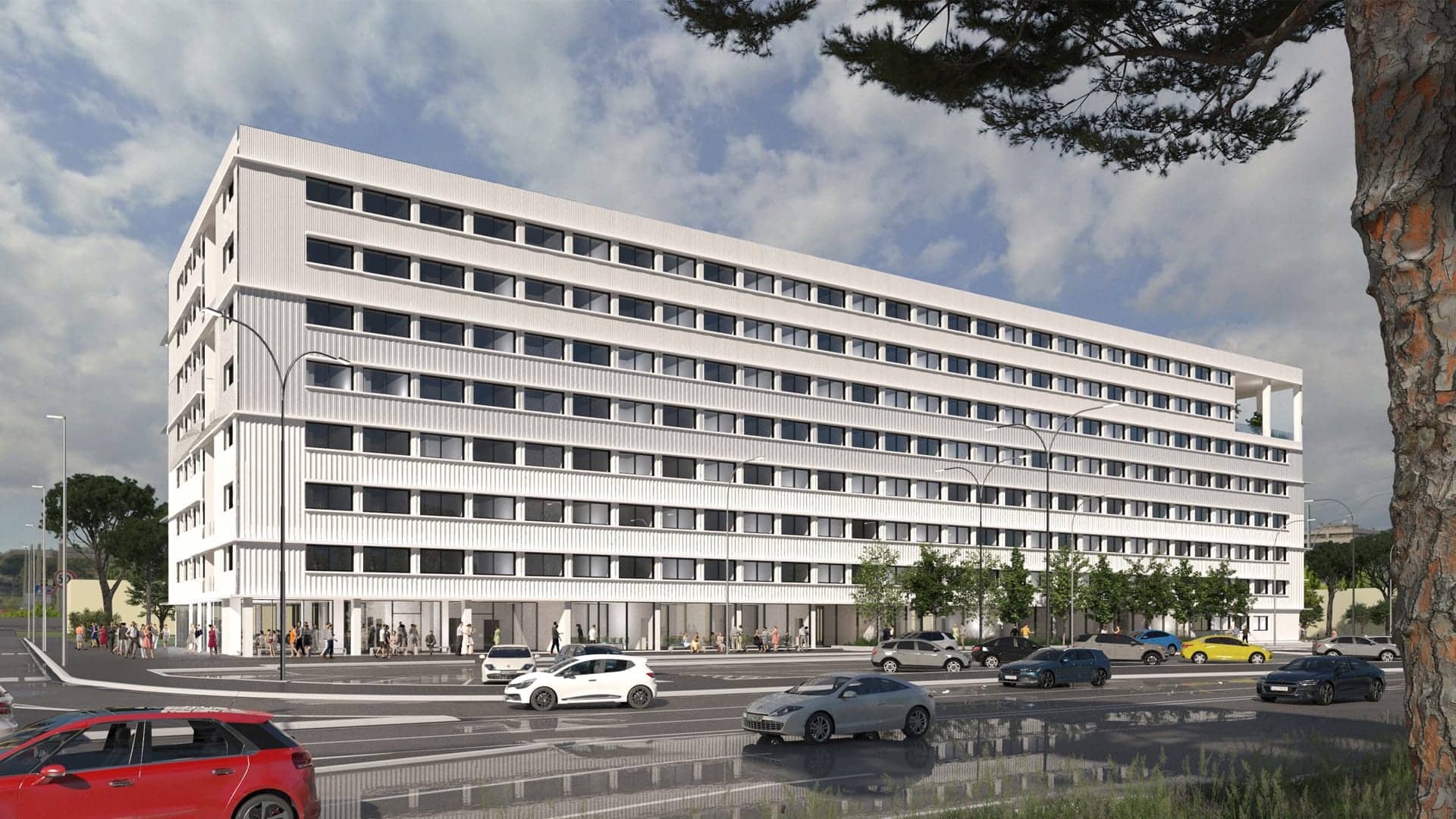 Rome student housing project construction site
